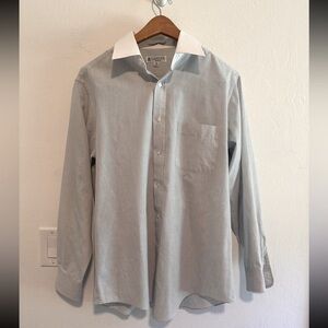 Lanvin Men’s Casual Button Down Shirt in Gray Sz M